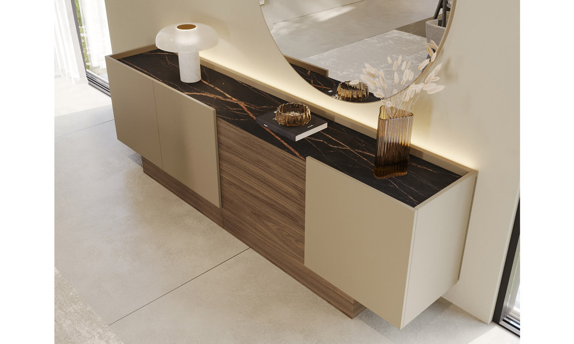 Folmer - Enfilade 3 portes 3 tiroirs 