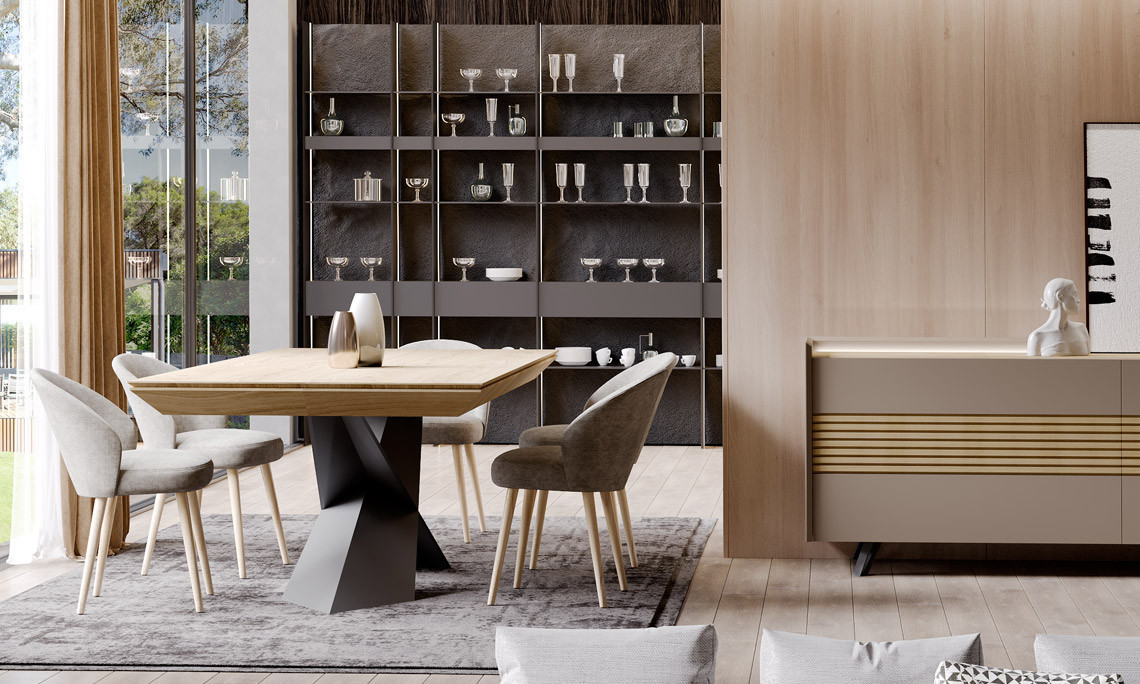 Passion - Table de repas 1 allonge de 70 cm 
