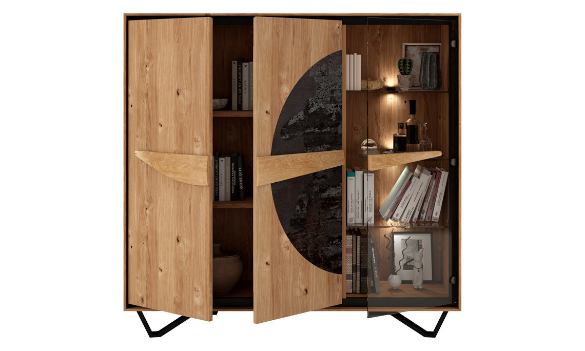 Escale - Vitrine 3 portes avec éclairage 