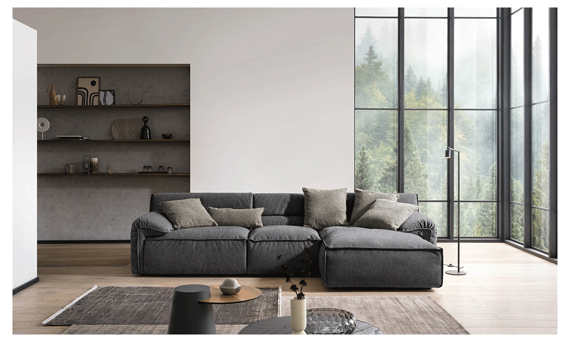 VILA - Canapé avec 3 modules sans coussins déco  