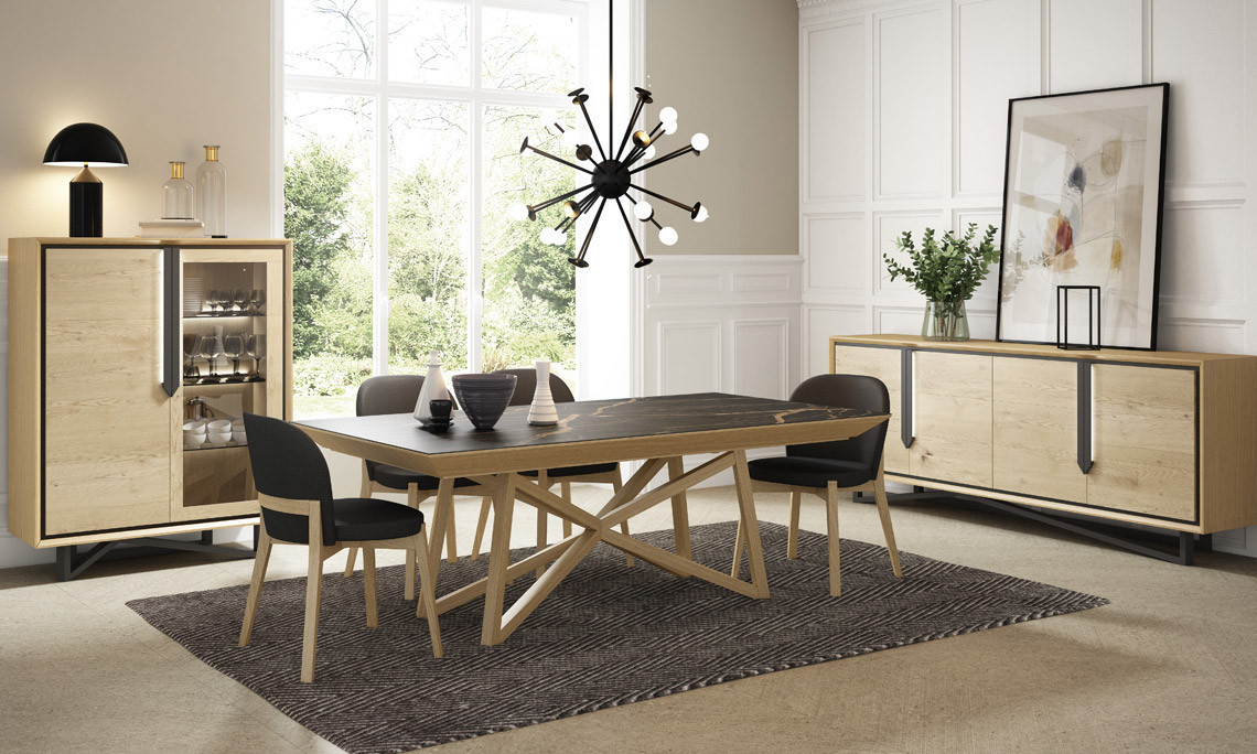 Eva - Enfilade 4 portes GM avec éclairage 
